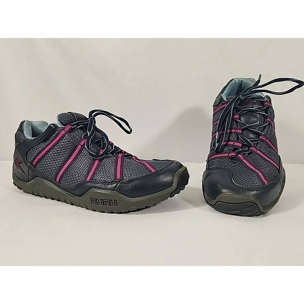 Kuru Chicane Hiking‎ Trail Shoes Navy Purple Leather Mesh Womens 8.5 200620E